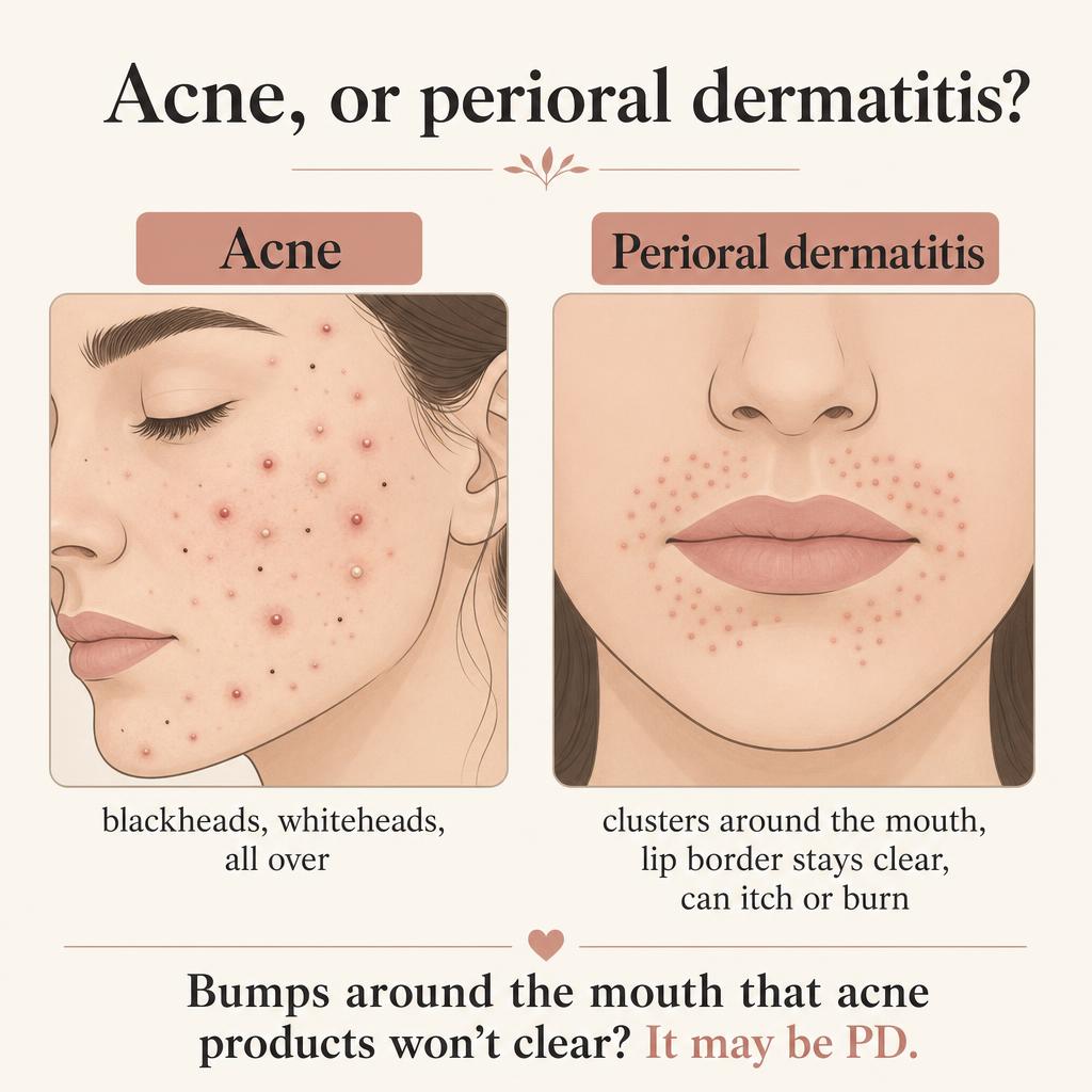 Comparison: acne vs perioral dermatitis